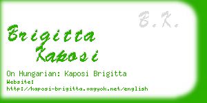 brigitta kaposi business card